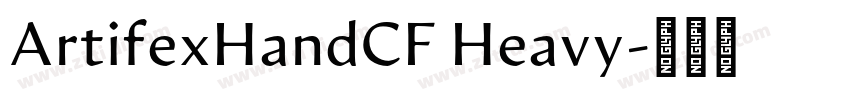ArtifexHandCF Heavy字体转换